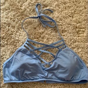 light blue strappy bikini top